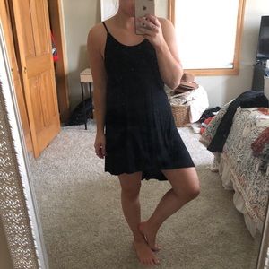 Black high/low dress